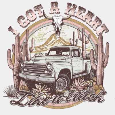 Heart like a truck tee Thumbnail